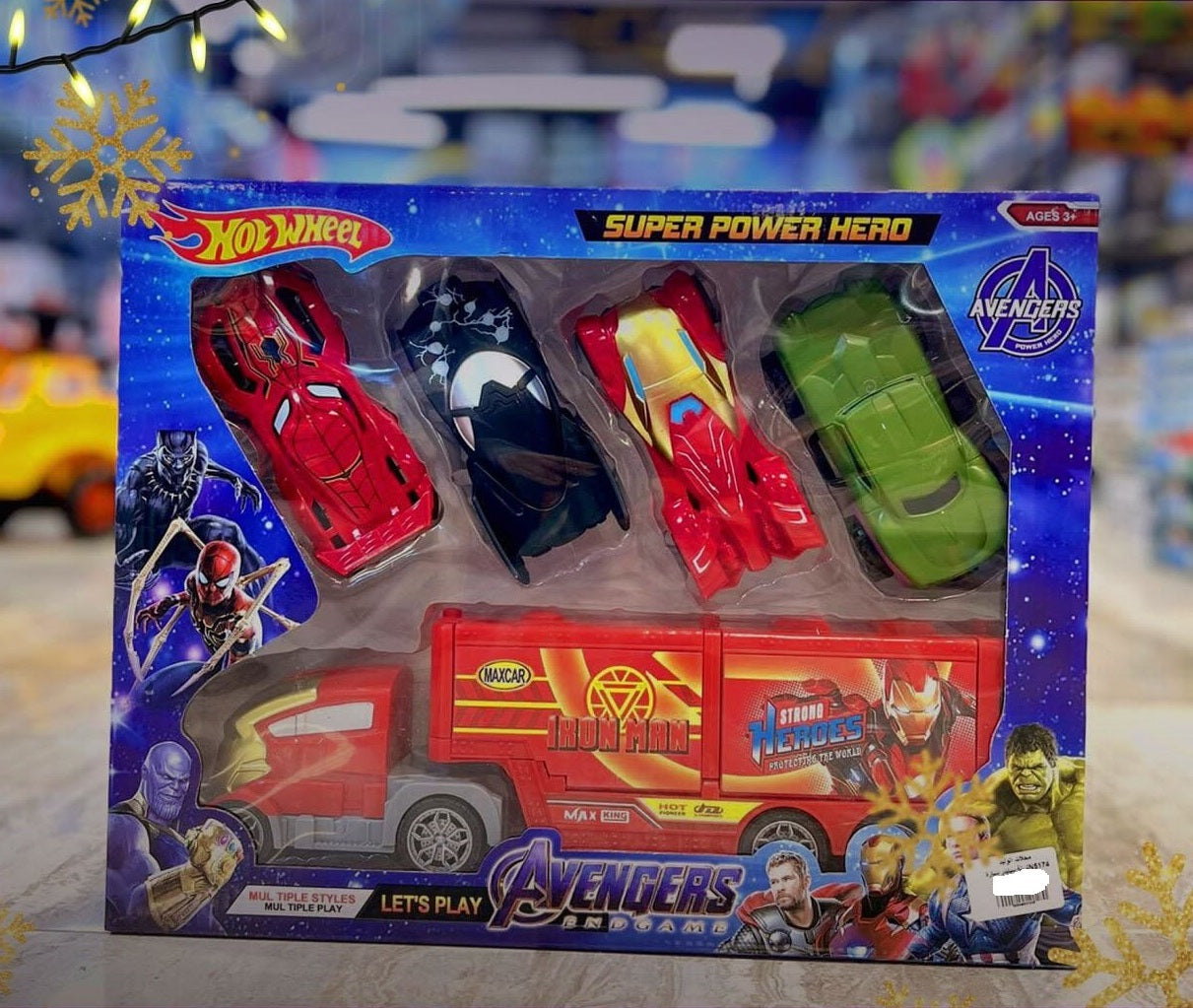 Coffret Hot Wheels Avengers – Camion + 6 voitures