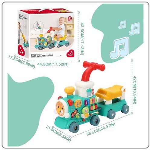 Baby Walker Train – Trotteur Musical 5 en 1 Vert - Bibi-Irn