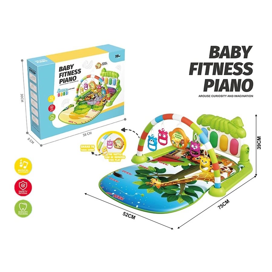 Tapis d’Éveil Bébé Piano Musical 4-en-1
