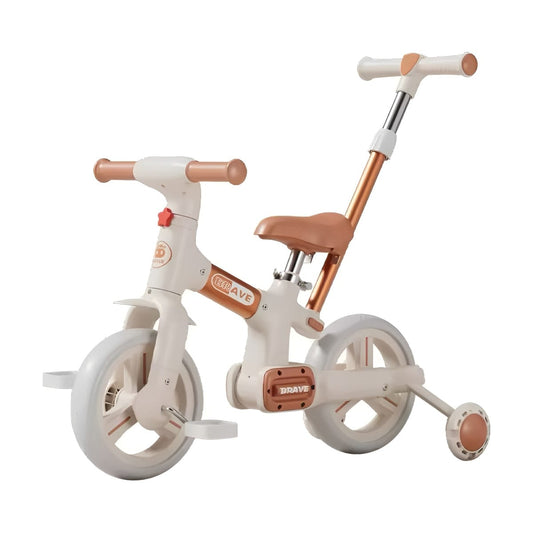 Draisienne Évolutive pour Enfant avec Canne Parentale – Beige