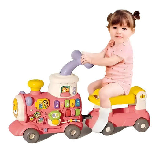Baby Walker Train – Trotteur Musical 5 en 1 Rose - Bibi-Irn
