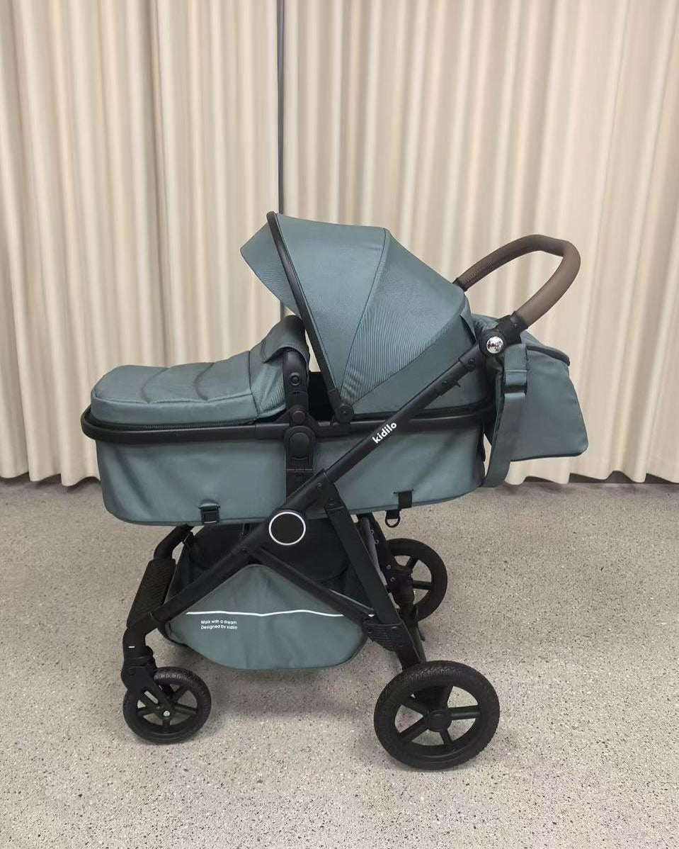 Poussette Combinée 2 en 1 avec Nacelle et Accessoires
