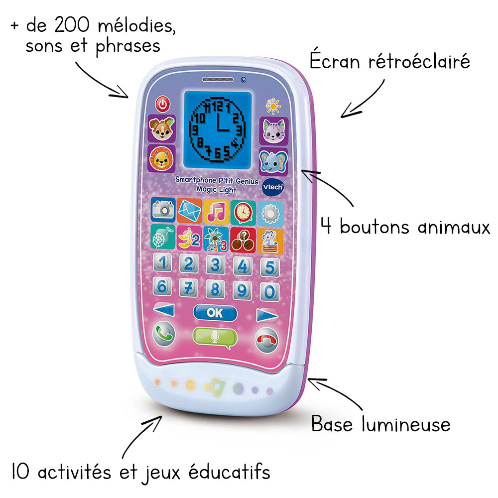 Smartphone P'tit Genius Magic Light Rose VTech