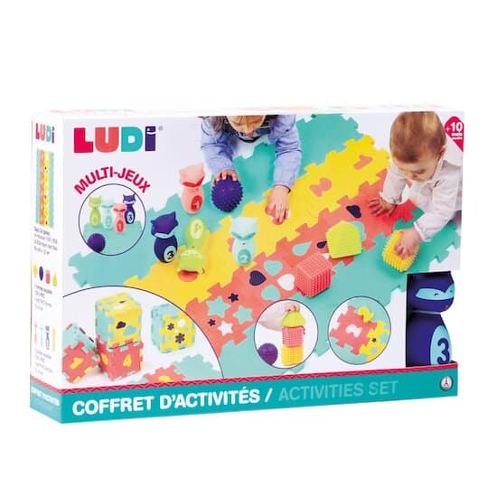 Ludi Coffret d’Activités Bébé – Tapis, Quilles et Formes dès 10 mois