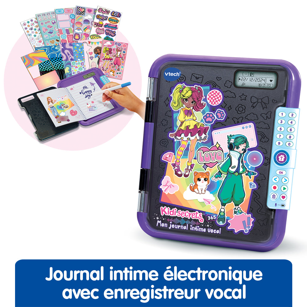 KidiSecrets 365 Mon Journal Intime Vocal Noir VTech