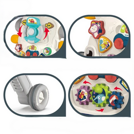 Trotteur Multifonction 6 en 1 pour Bébé Gris - Huanger