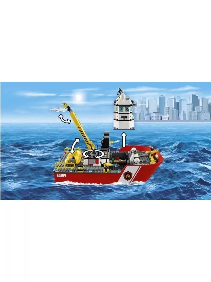 Constructor City Bateau de pompiers 461 pièces.