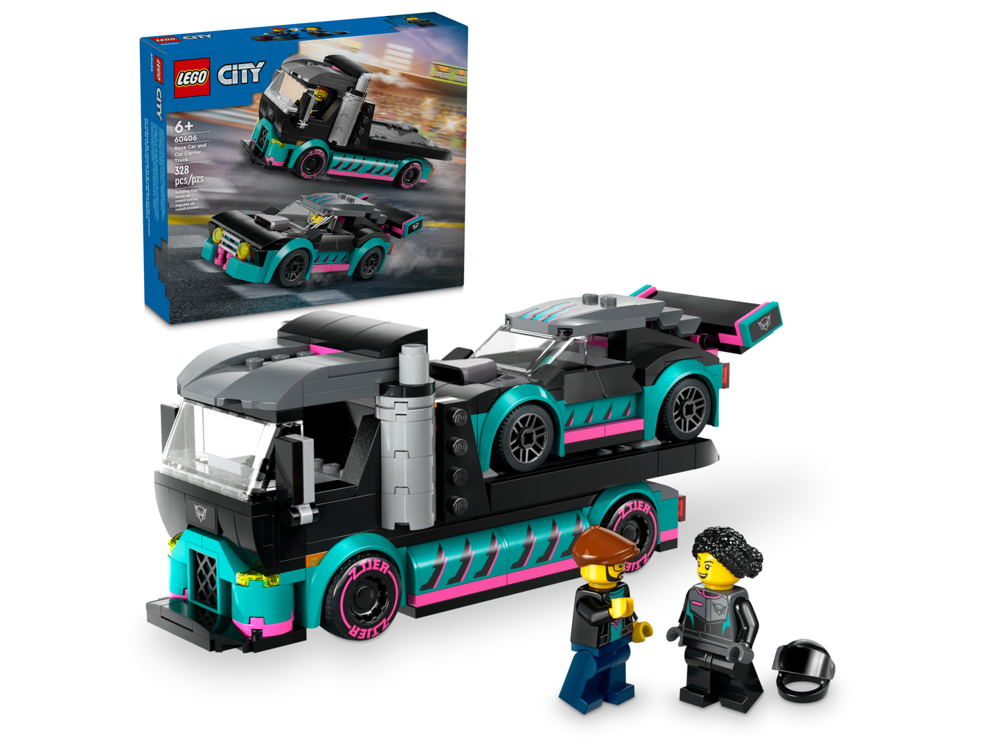 LEGO® City – La Voiture de Course et le Camion de Transport