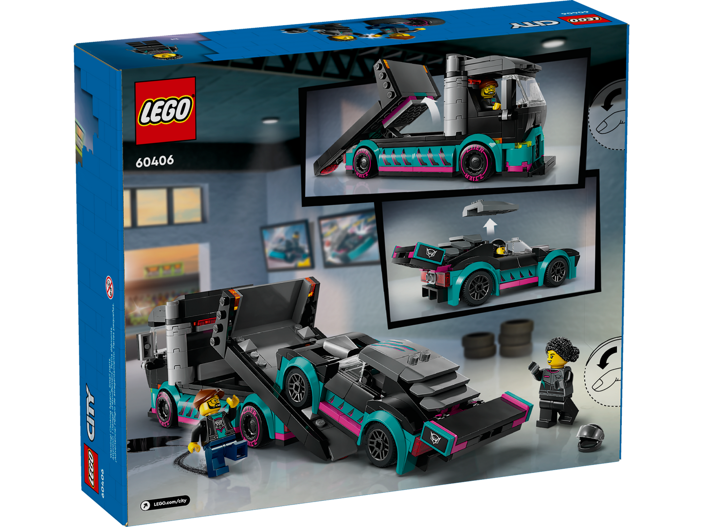 LEGO® City – La Voiture de Course et le Camion de Transport