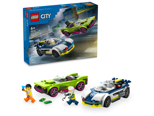 La course-poursuite entre la voiture de police et la super voiture - LEGO® City
