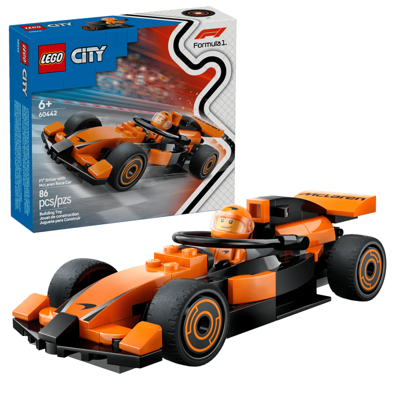 LEGO® City 60442 - Le Pilote F1® et sa Voiture de Course McLaren