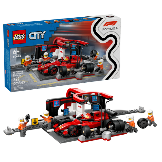 Arrêt au stand de F1® avec voiture Ferrari - LEGO® City