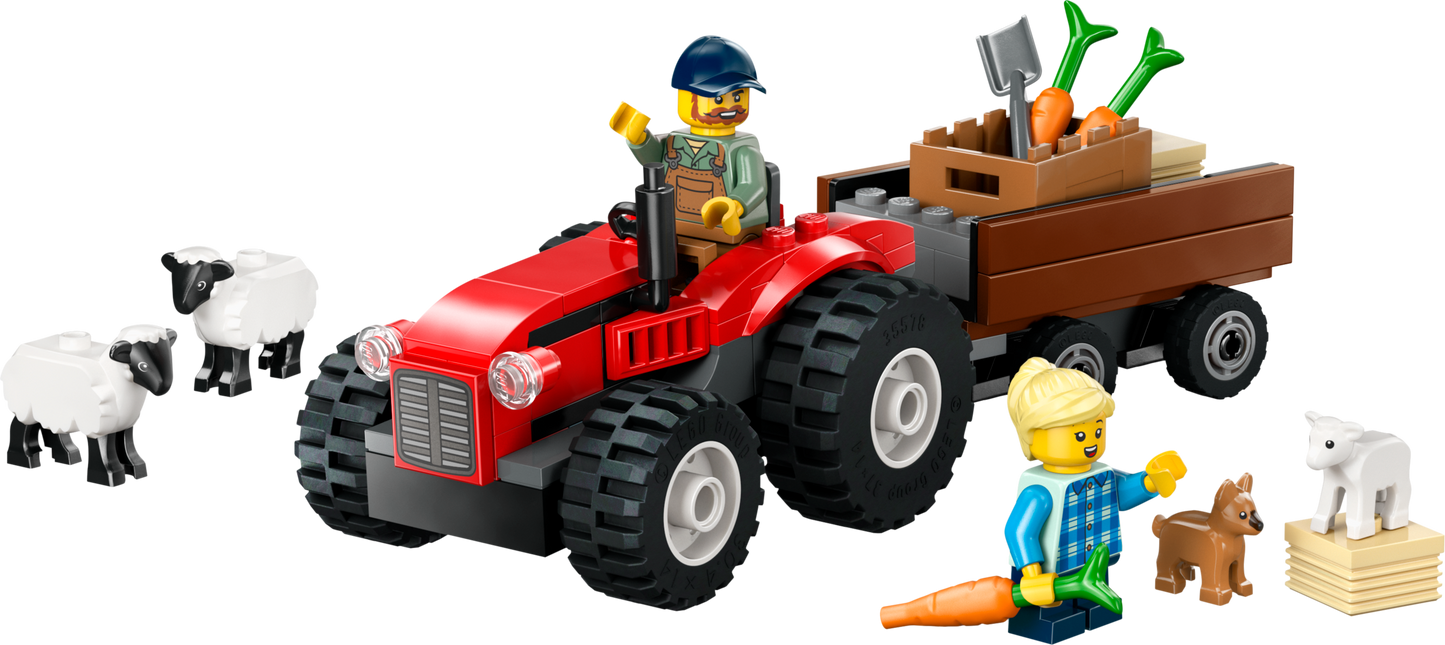 LEGO® City – Tracteur agricole rouge avec remorque et moutons