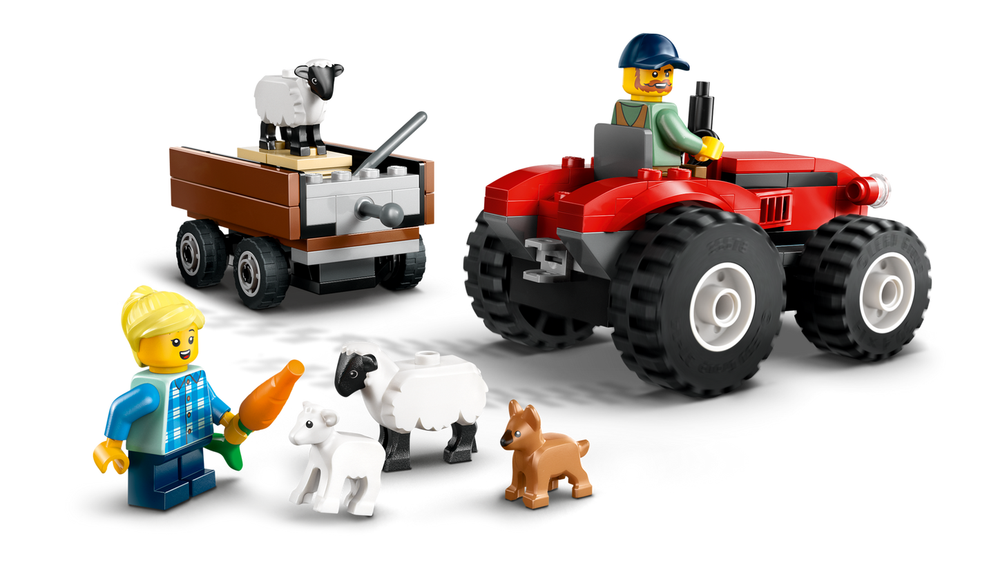 LEGO® City – Tracteur agricole rouge avec remorque et moutons