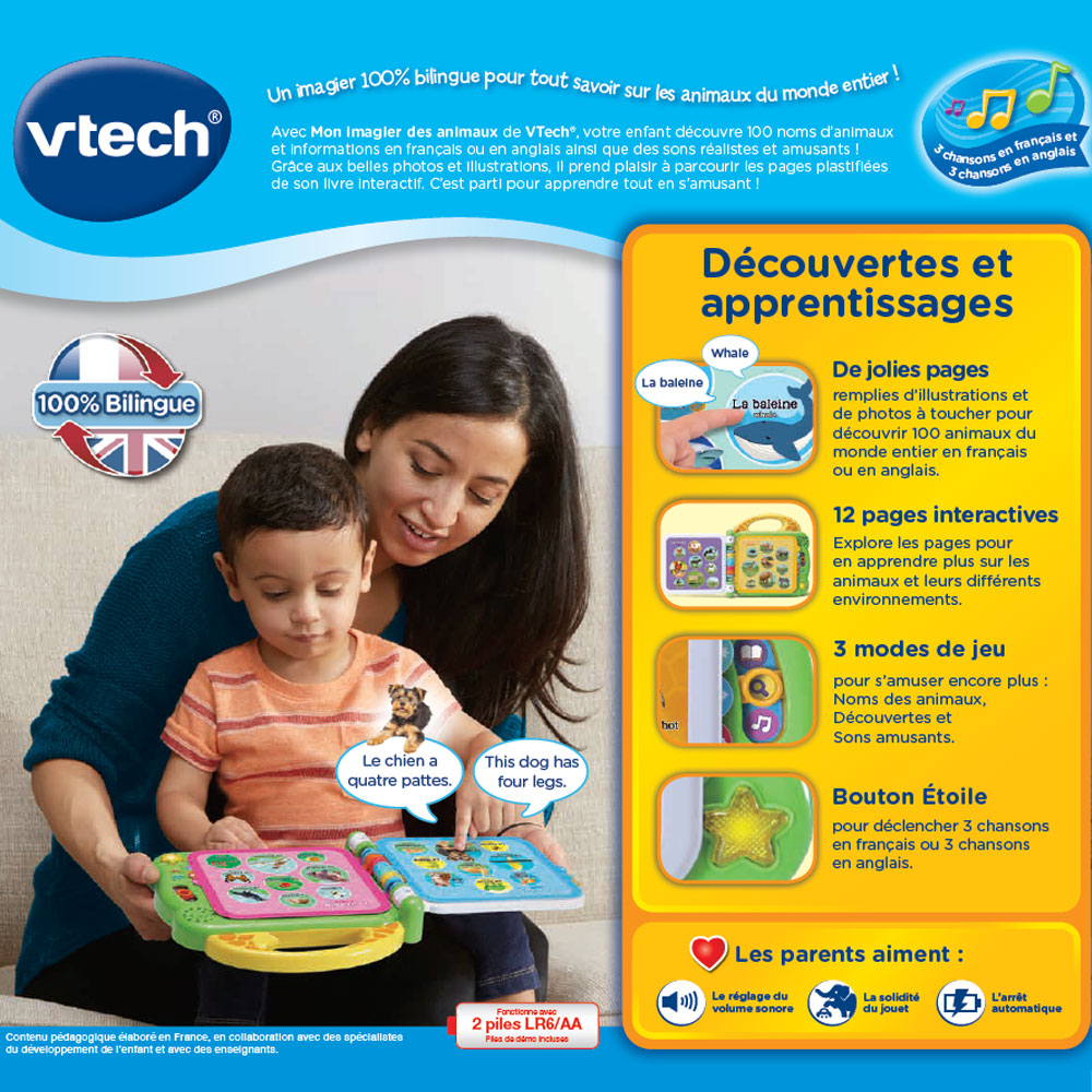 Mon Imagier :  100 Animaux Bilingue – VTech