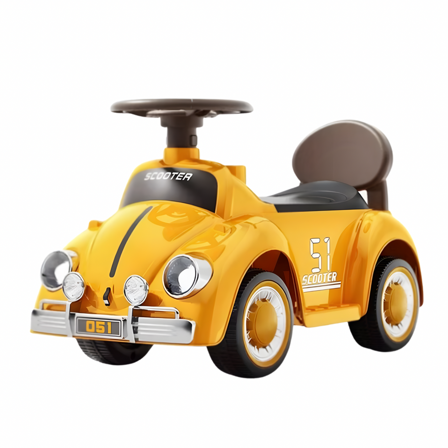 Baby Car Style Rétro – Voiture Vintage - Jaune