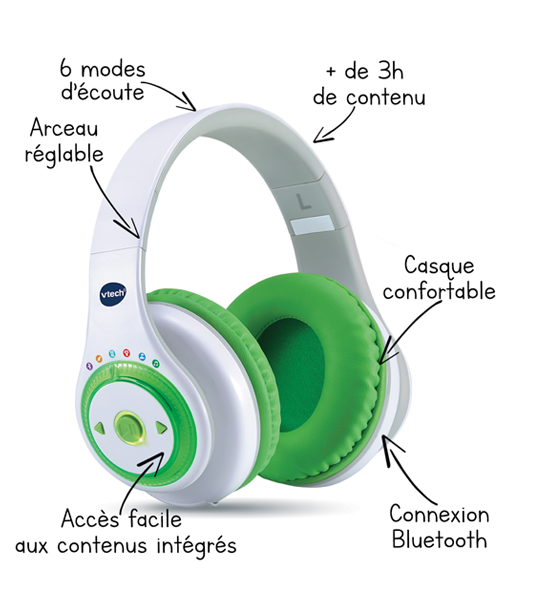 Casque Audio Interactif 7 en 1 KidiPods Max VTech