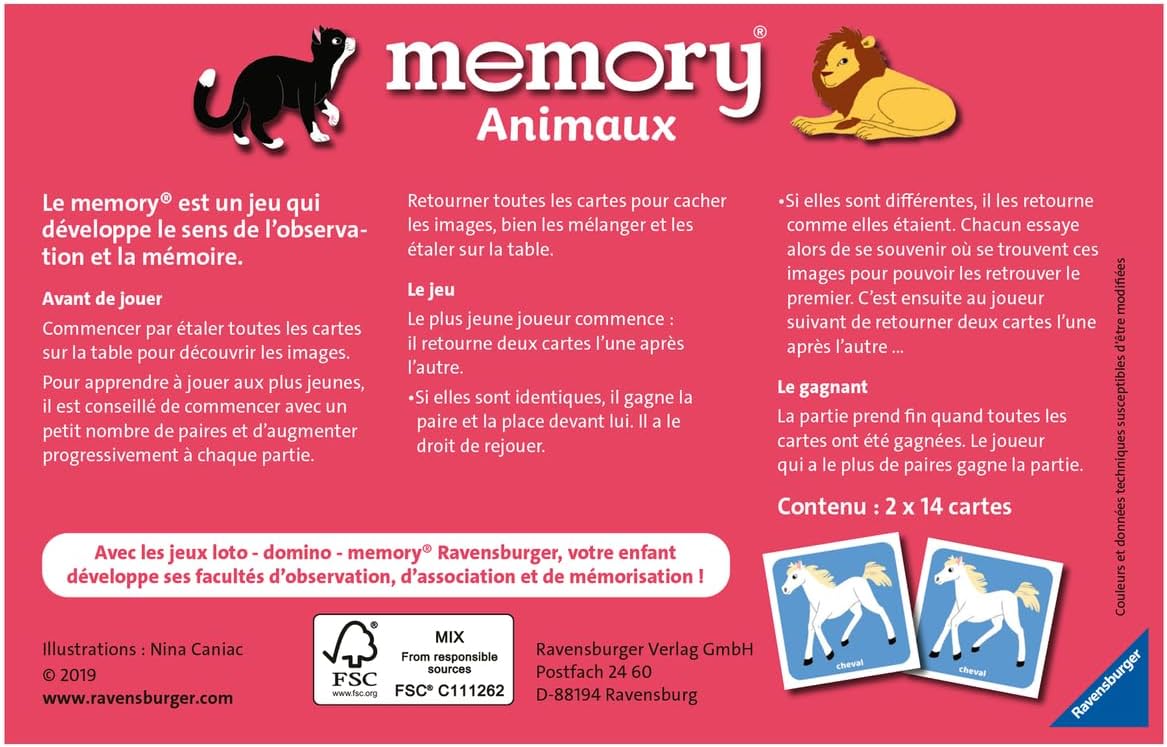 Ravensburger – Memory Animaux