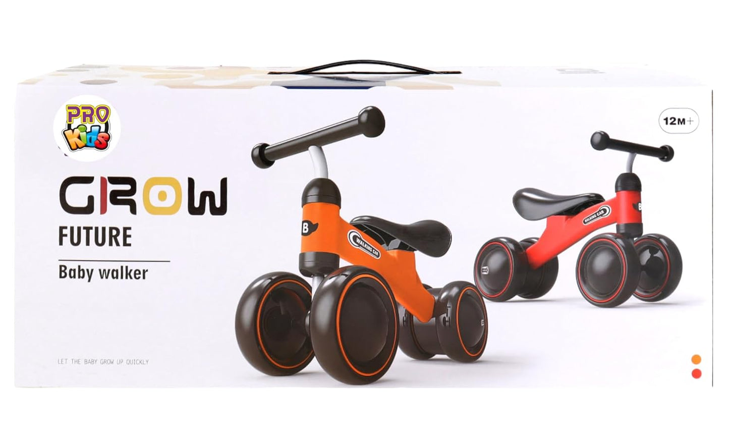 Push Ride On Car pour Bébé – Vélo d’Équilibre 4 Roues Sans Pédales 1-2 Ans