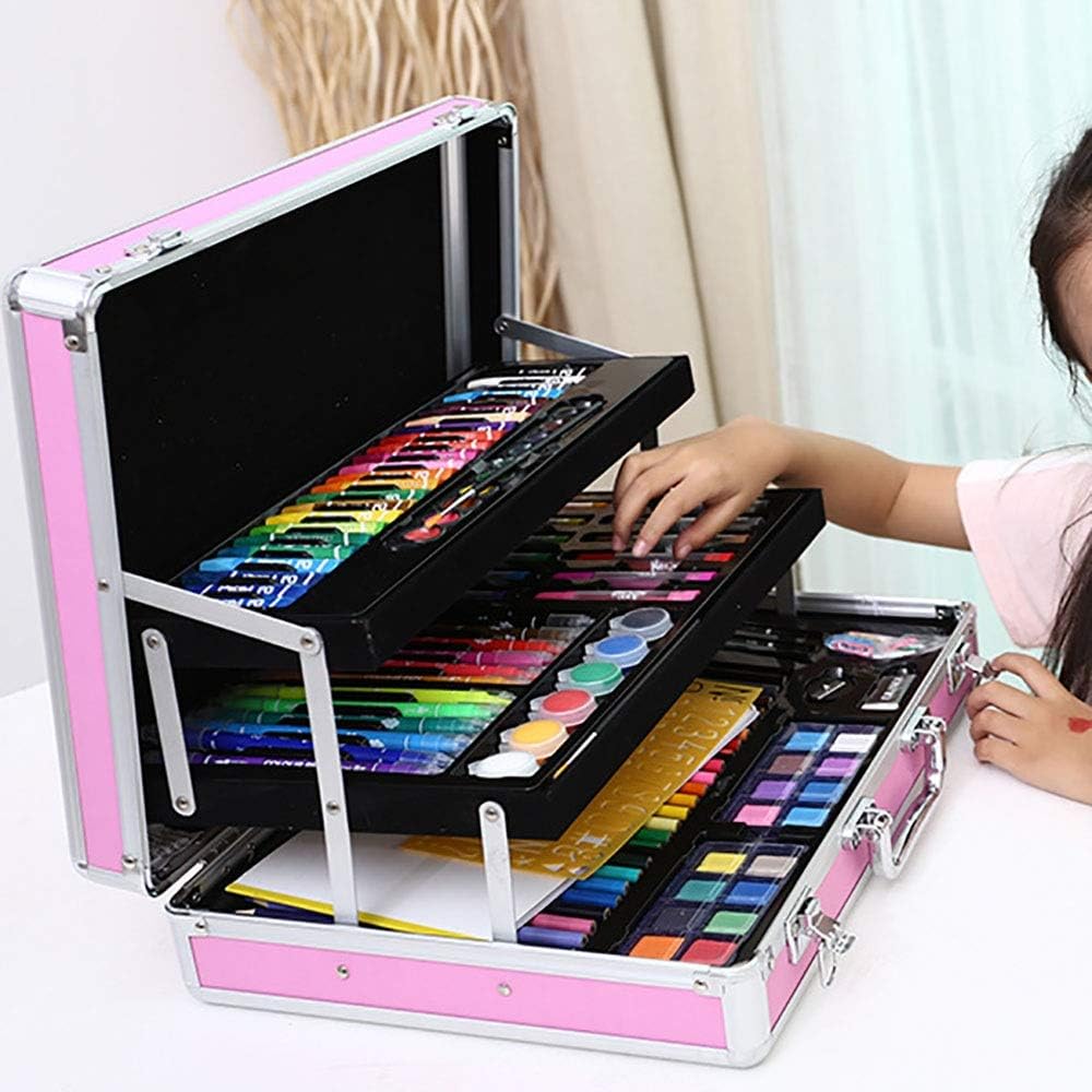 Coffret d’Art Artnico 158 Pièces – Valise Bleue / Rose