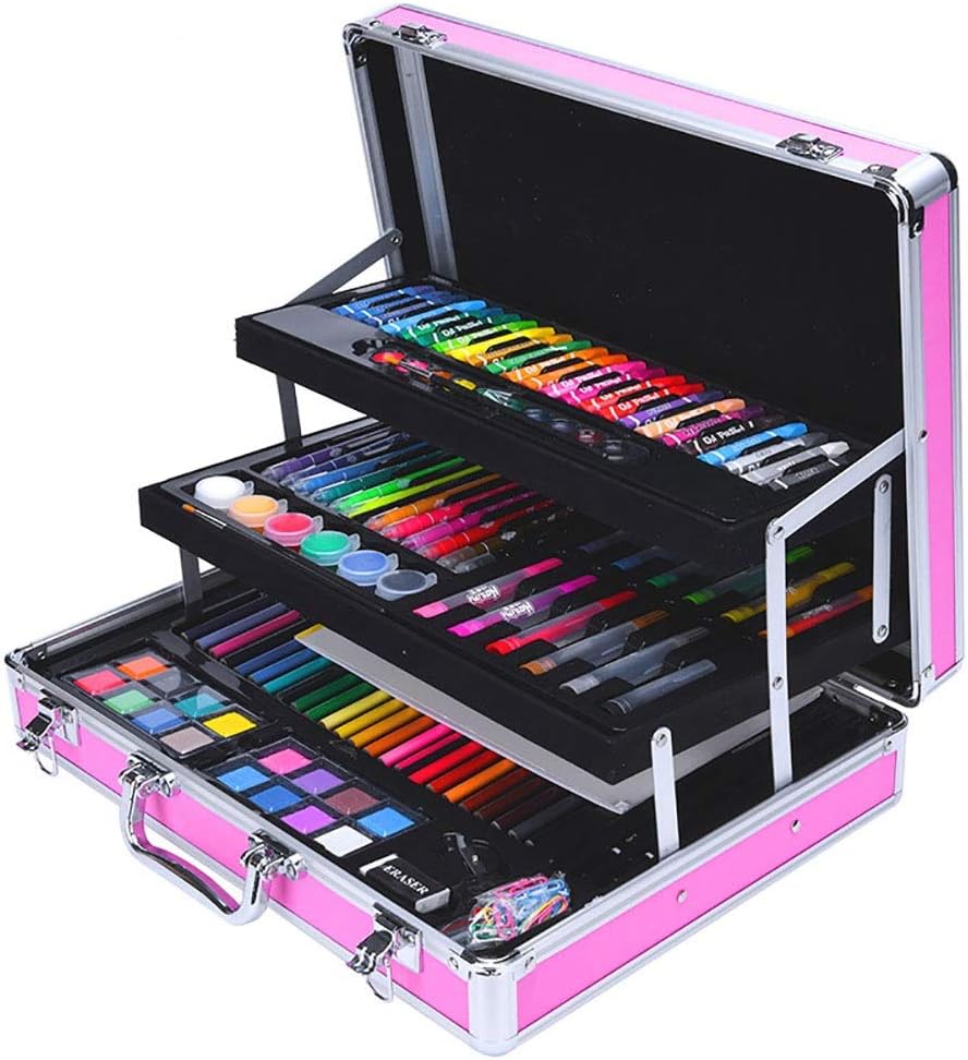 Coffret d’Art Artnico 158 Pièces – Valise Bleue / Rose
