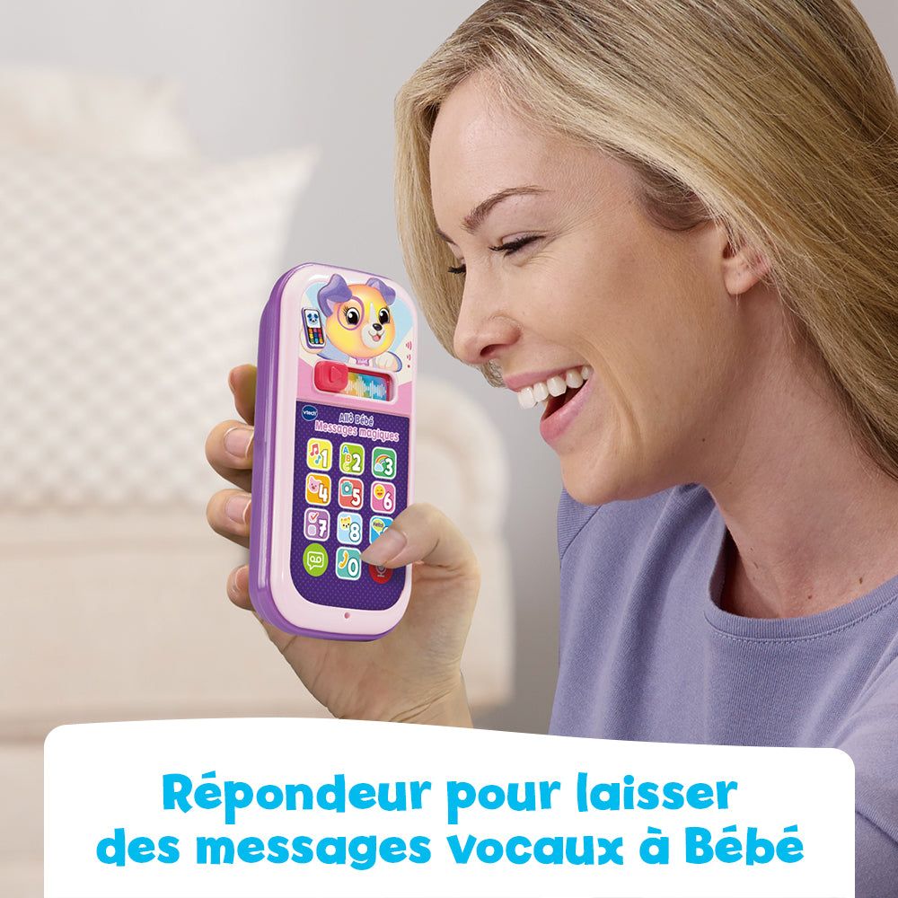 Téléphone Allô Bébé Messages Magiques Rose VTech