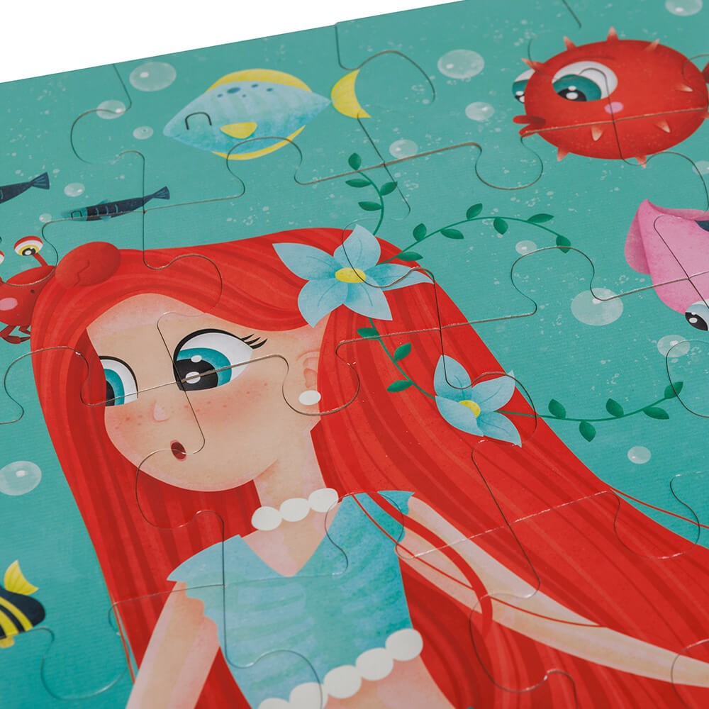 Puzzle Phosphorescent Sirènes 100 Pièces – Glow in the Dark, Boîte Ronde