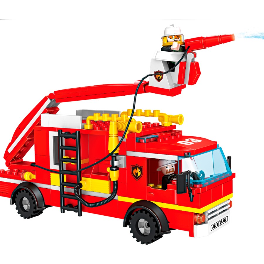 Camion de Pompiers en Briques à Construire – 328 Pièces