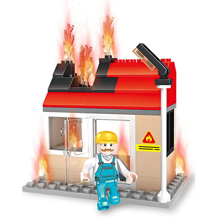 Camion de Pompiers en Briques à Construire – 328 Pièces