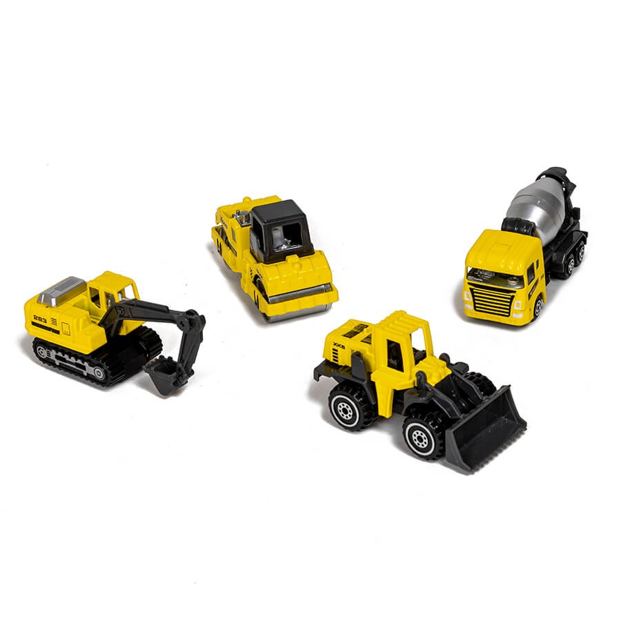 Coffret de 6 Camions de Chantier en Métal – Engins de Construction