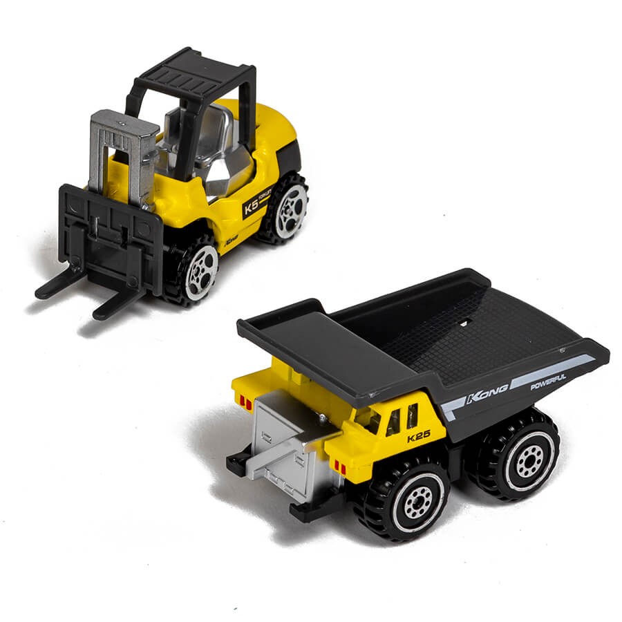 Coffret de 6 Camions de Chantier en Métal – Engins de Construction