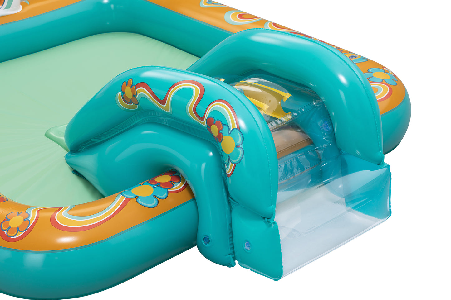Bestway Piscine Gonflable Parc de Jeux Hippie avec Toboggan – 193 x 152 x 74 cm (2+ ans)