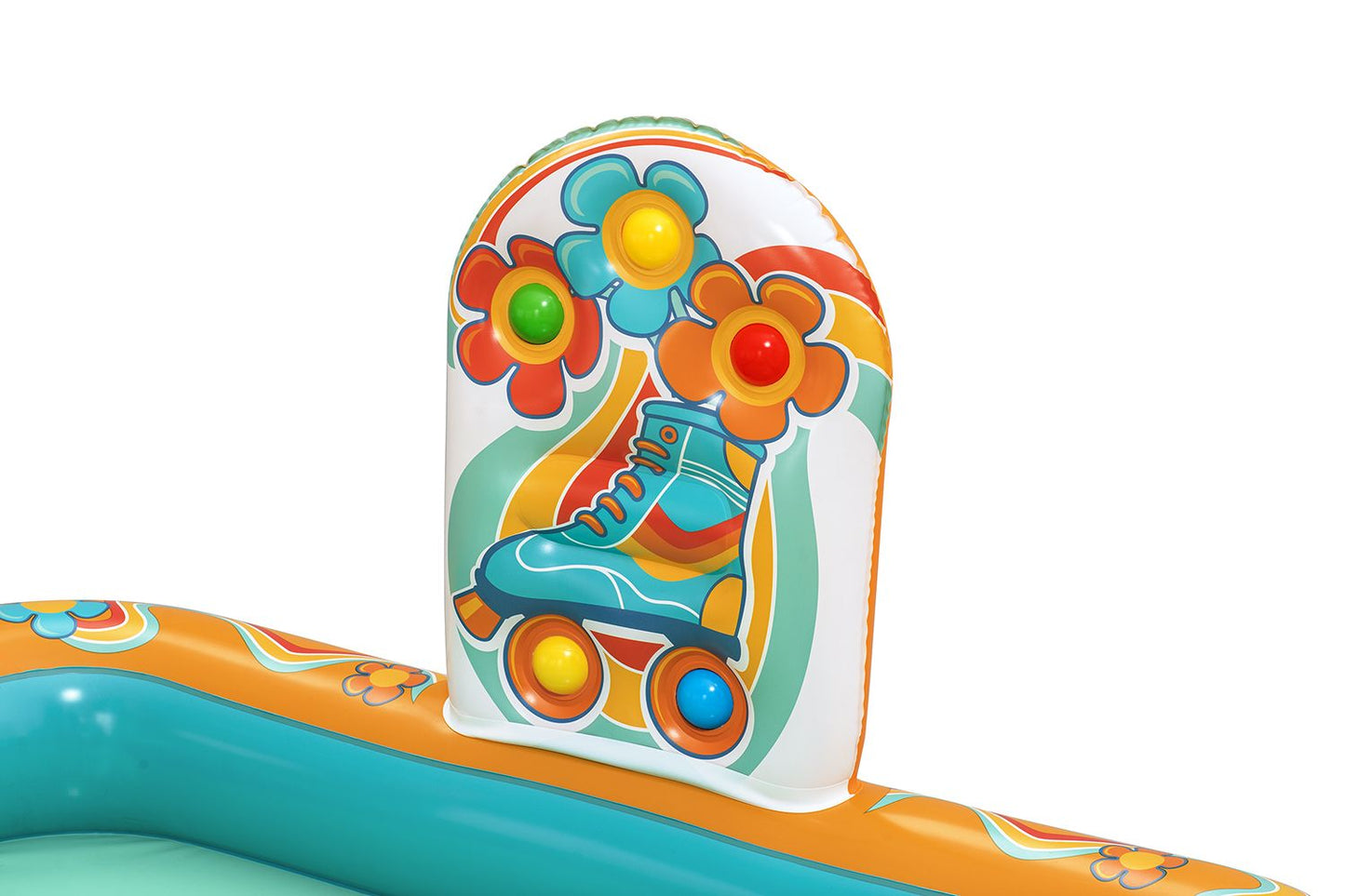 Bestway Piscine Gonflable Parc de Jeux Hippie avec Toboggan – 193 x 152 x 74 cm (2+ ans)