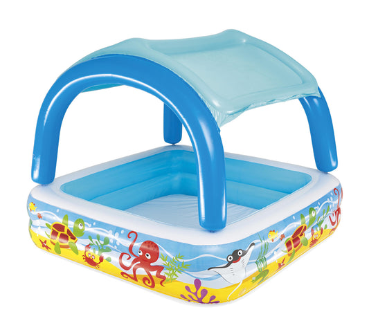 Piscine Gonflable Bestway Beach Buddy™ avec Pare-Soleil – 140 x 140 x 114 cm