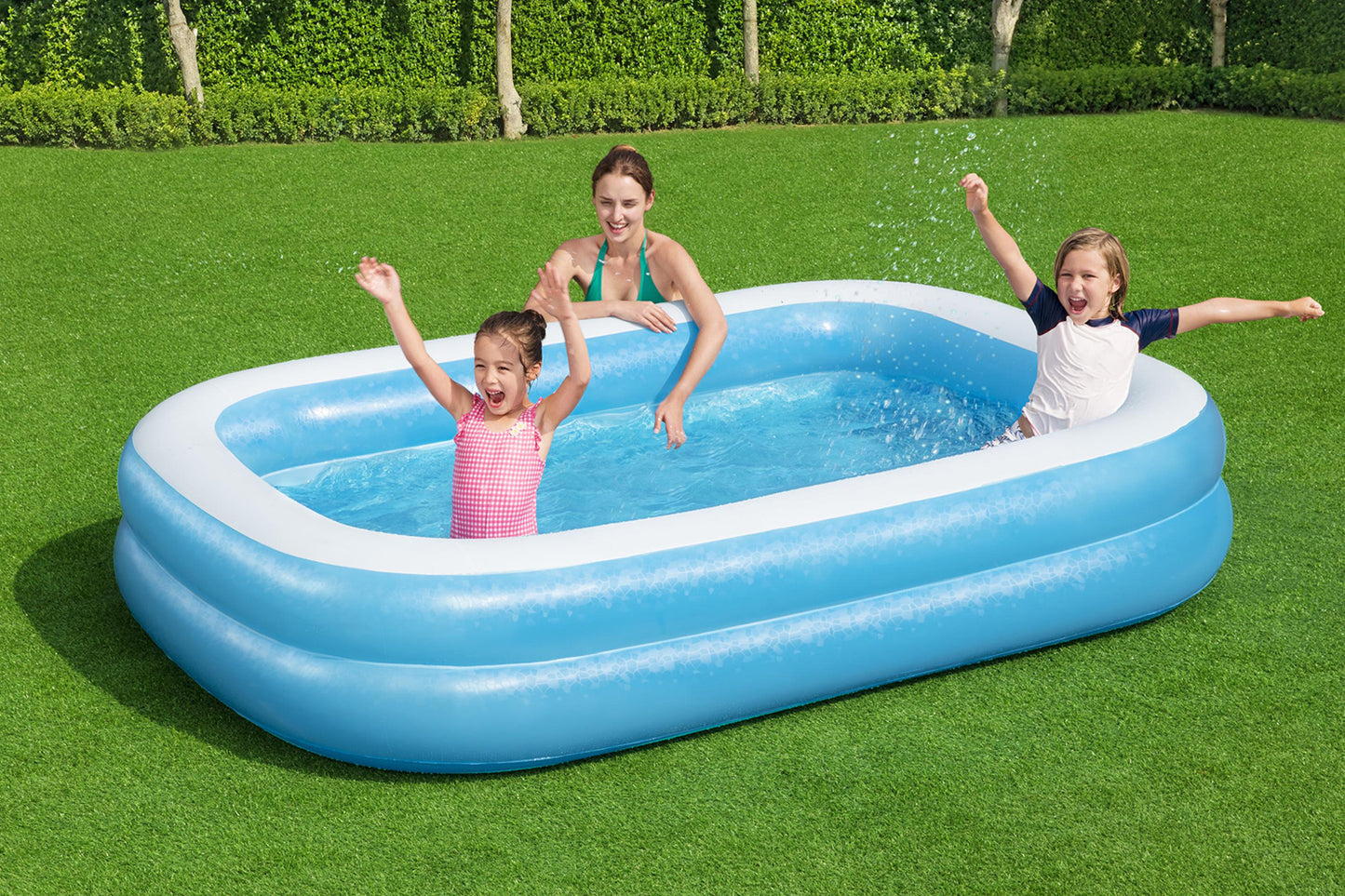 Bestway Piscine Rectangulaire Gonflable Familiale – 262 x 175 x 51 cm