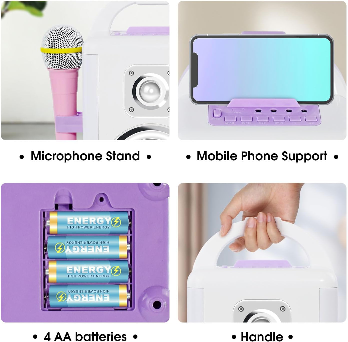 Machine de Karaoké BAKAM pour Enfants avec Microphones