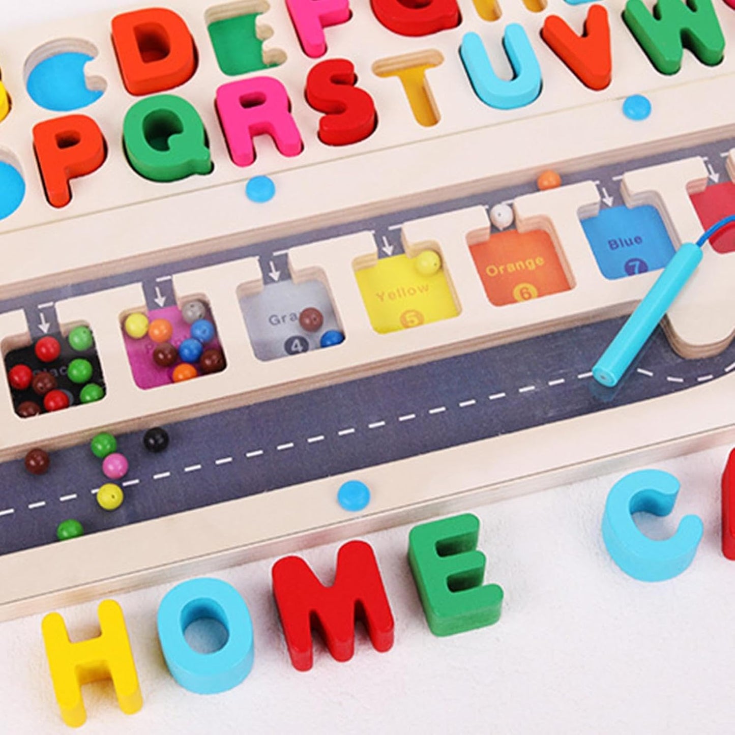 Labyrinthe Alphabet en Bois Montessori – Puzzle Éducatif