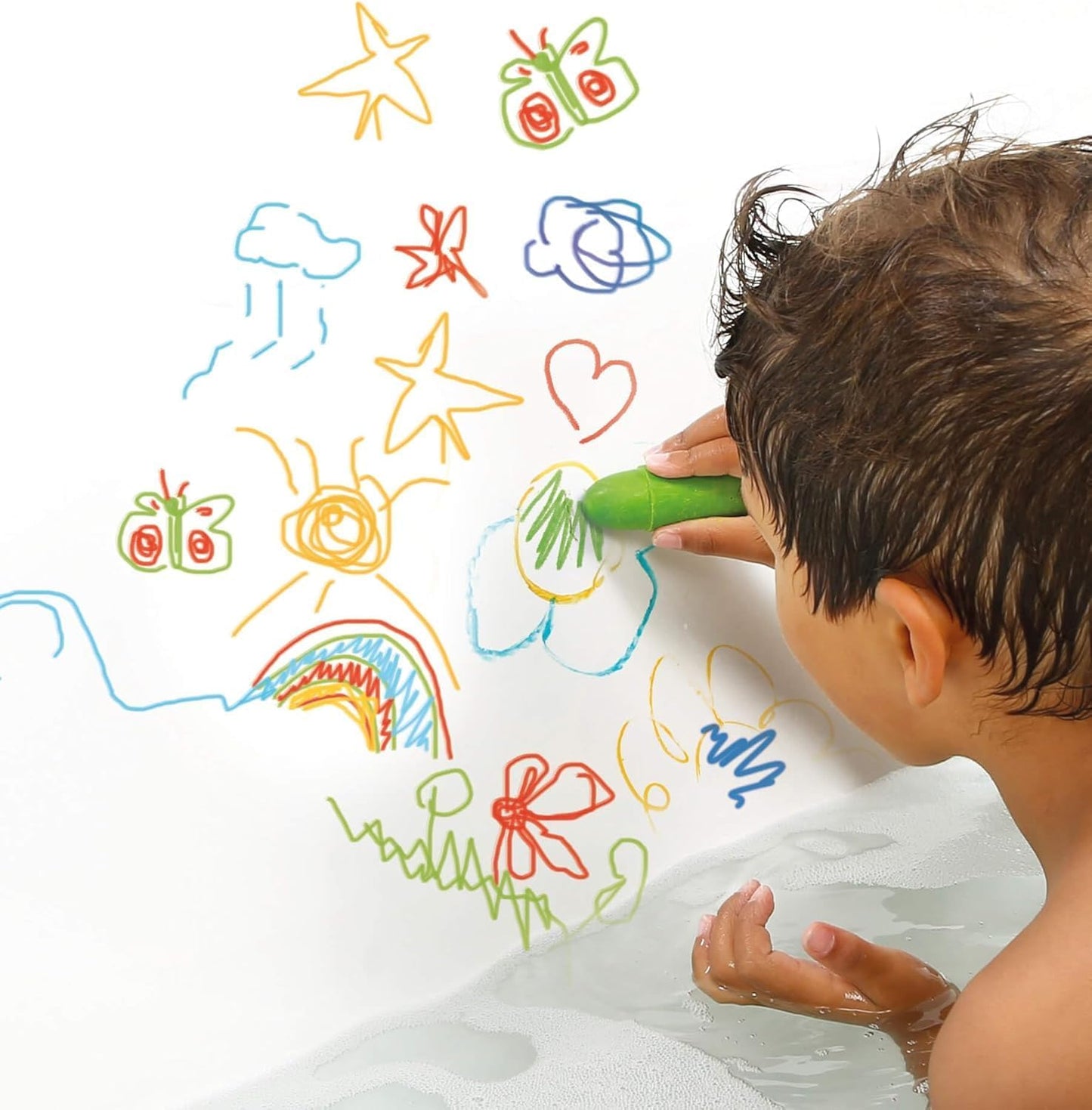 Crayons pour le Bain avec Support Crocodile en Mousse 10M+ - LUDI
