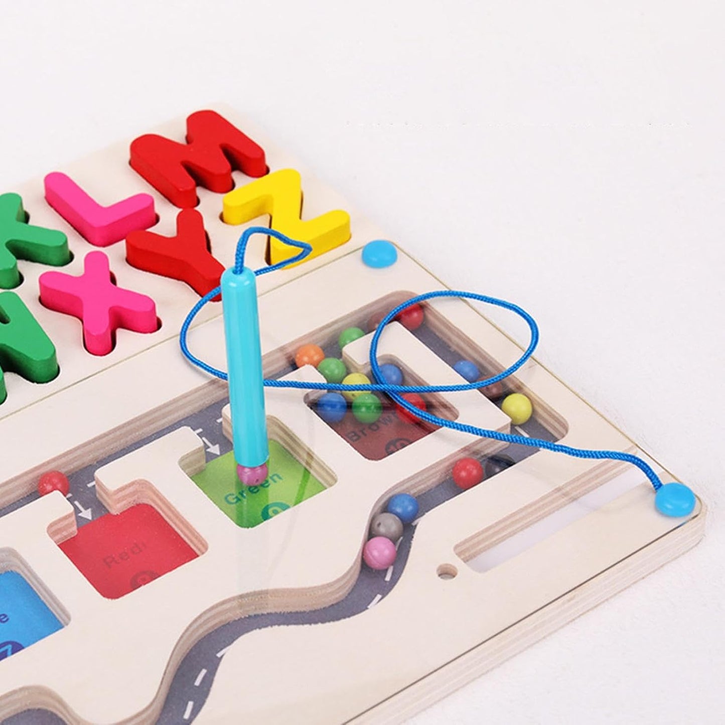 Labyrinthe Alphabet en Bois Montessori – Puzzle Éducatif