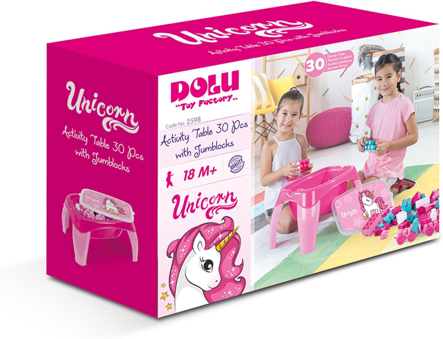 Table d’Activité Jumbo Rose 30 pièces – Dolu