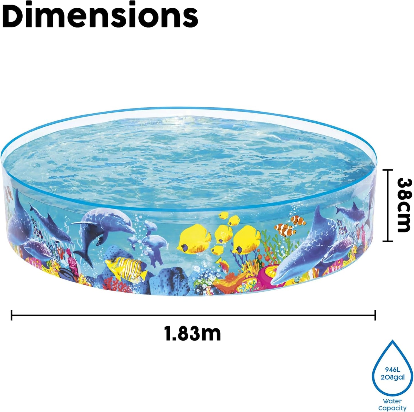 Piscine Gonflable Enfant – Bestway Odyssey Fill 'N Fun 183 cm