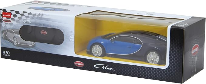 Voiture radiocommandée Bugatti Chiron 1:24 Bleu - Rastar