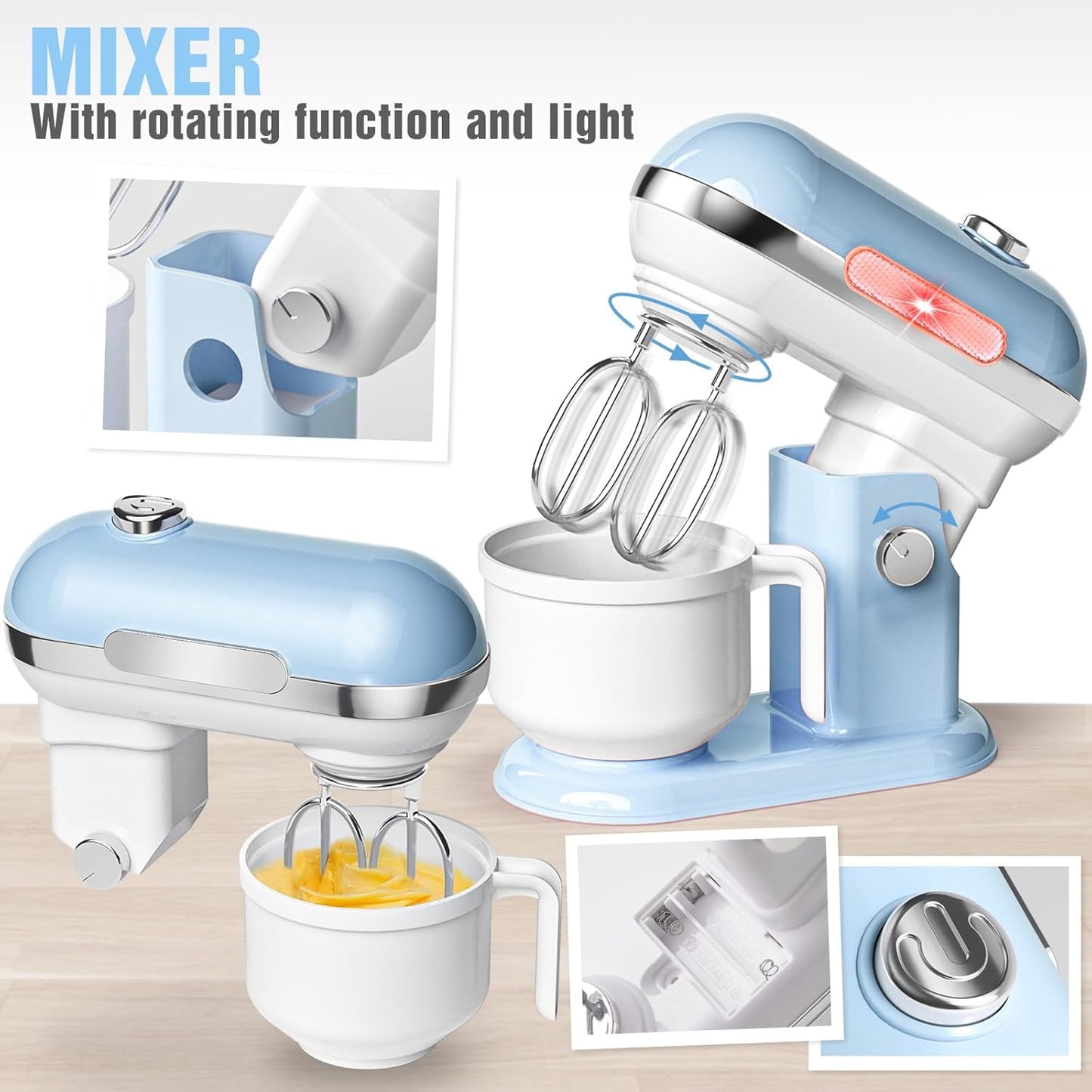 Kit Cuisine Enfant – Cafetière, Mixeur, Batteur Grille-Pain