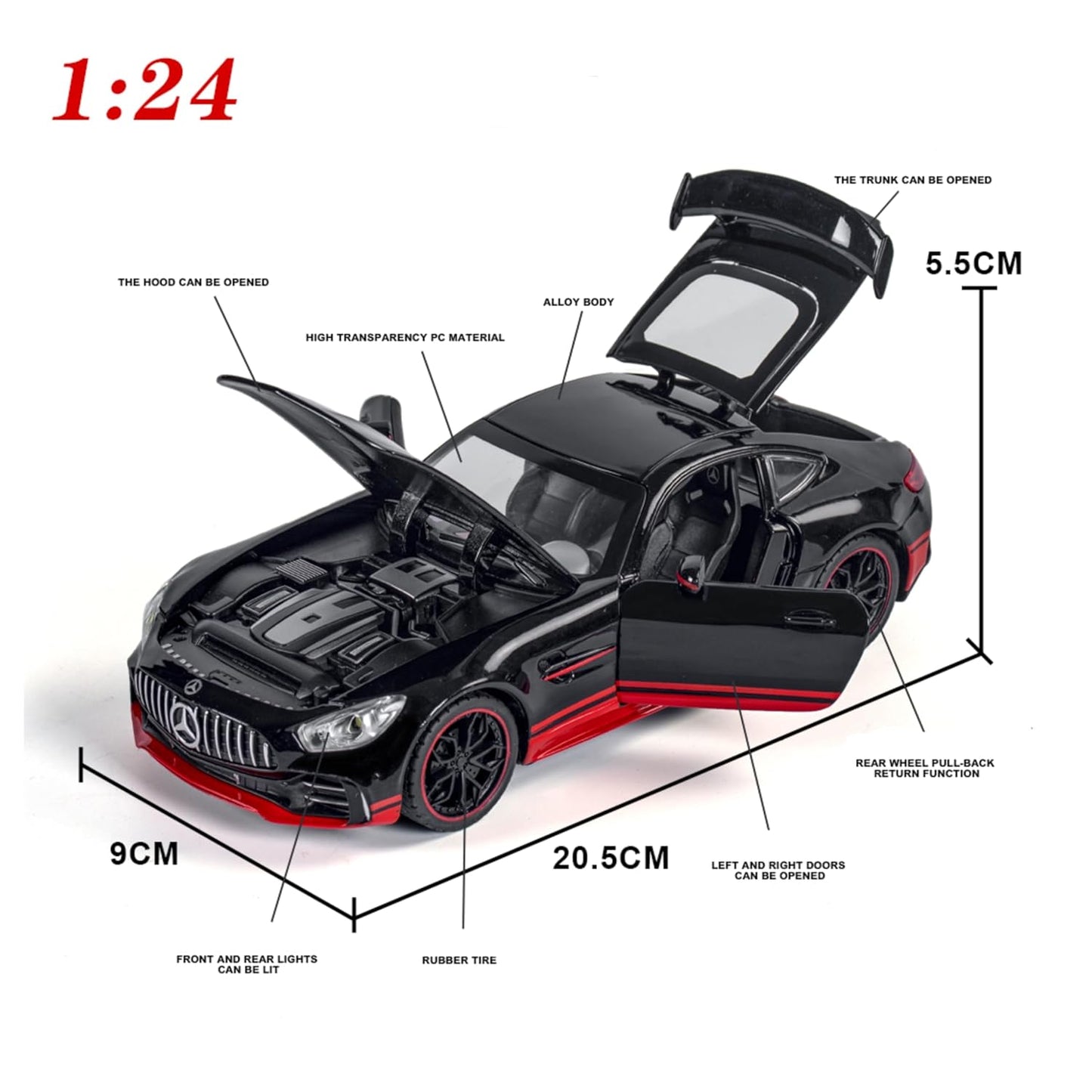 Modèle réduit Mercedes Benz AMG GTR - Échelle 1:24