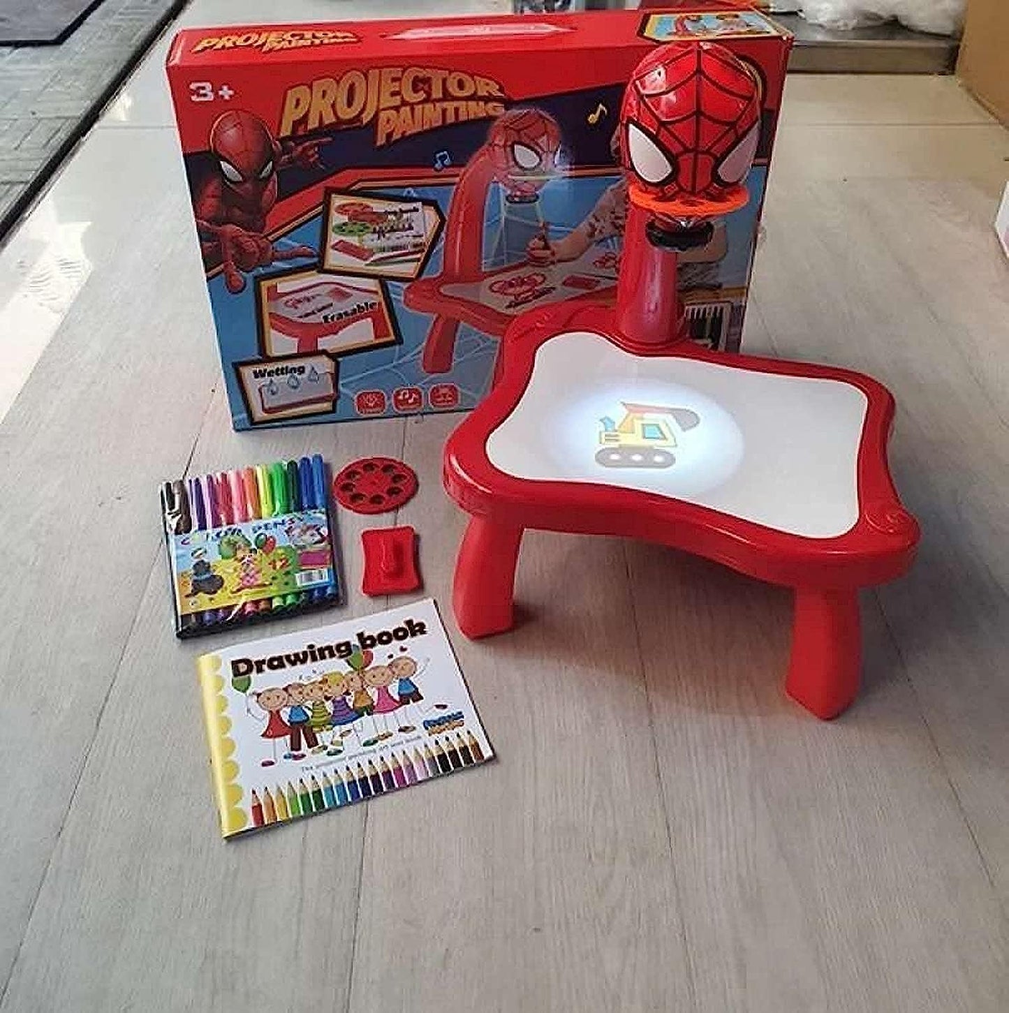 Projecteur à LED pour enfant avec table de dessin