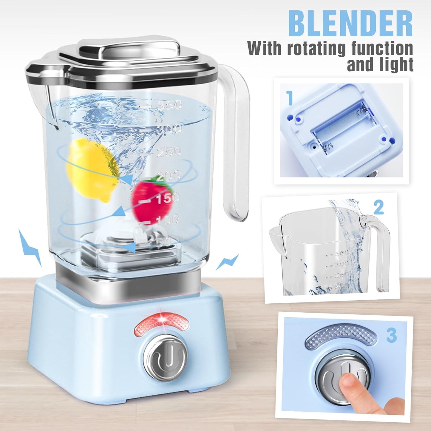 Kit Cuisine Enfant – Cafetière, Mixeur, Batteur Grille-Pain