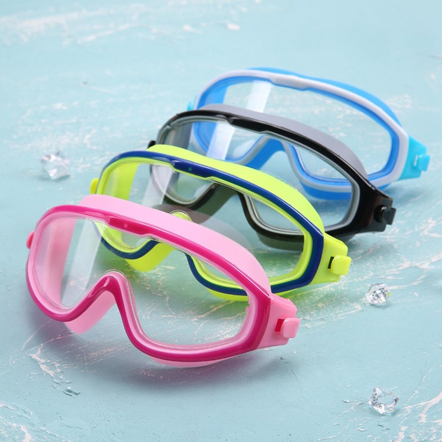 Lunettes de Natation Grand Ecran Anti-Buée avec Étui – 6A+