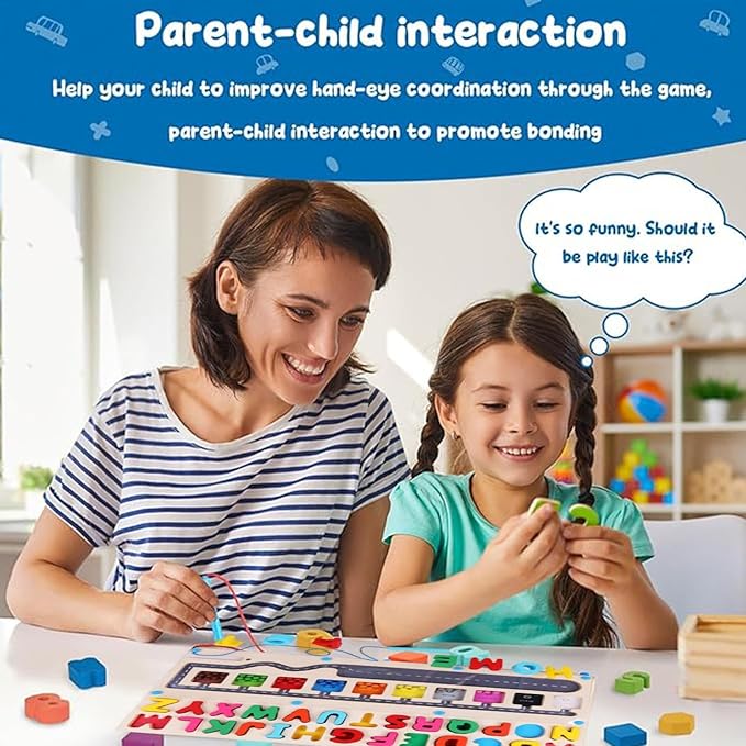 Labyrinthe Alphabet en Bois Montessori – Puzzle Éducatif