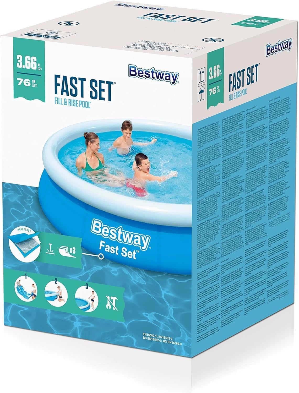 Piscine Gonflable Ronde – Bestway Fast Set™ Ø 366 x 76 cm
