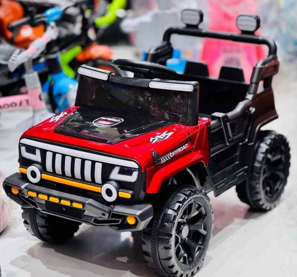 Voiture Électrique 4 Moteurs 12V pour Enfants Rouge – Télécommande, Musique & Éclairage LED
